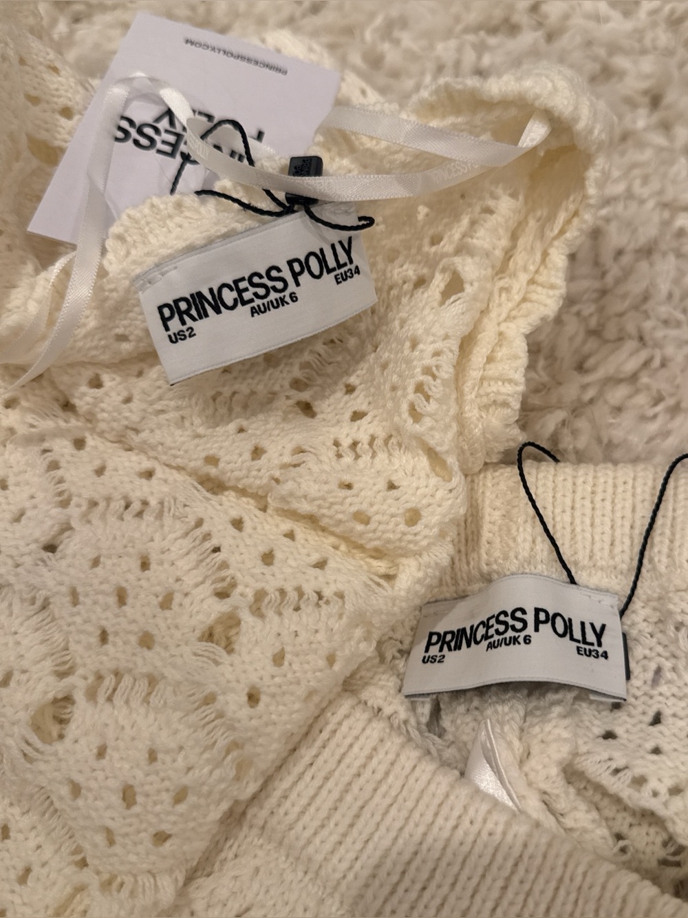 Princess Polly Cream Crochet Short Set - Picture 5 of 5